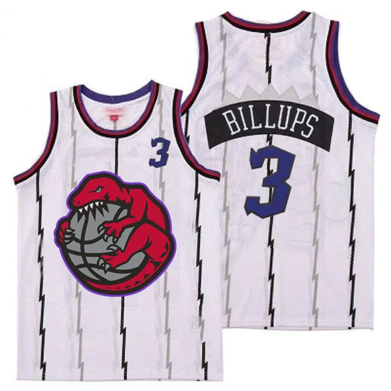 Basketball Jersey For College And University Teams-Raptors 3 Chauncey Billups White Retro Basketball Jerseys