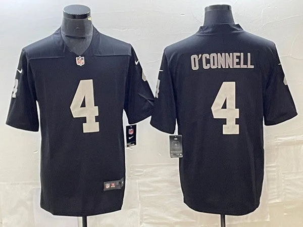 Football Jersey With Custom Embroidery Options-Men's Las Vegas Raiders #4 Aidan O'Connell Black Vapor Untouchable Football Stitched Jersey