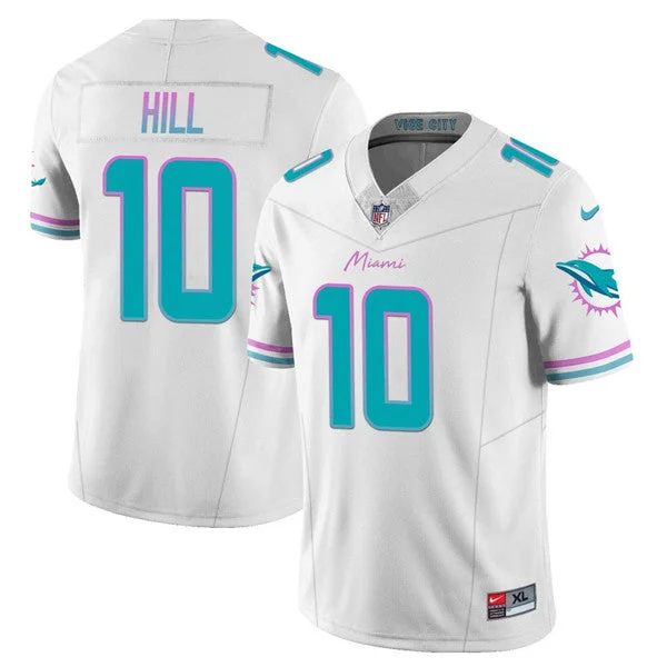 Football Jersey With Custom Patch Designs-Men's Miami Dolphins #10 Tyreek Hill White 2023 F.U.S.E Alternate Vapor Limited Football Stitched Jersey