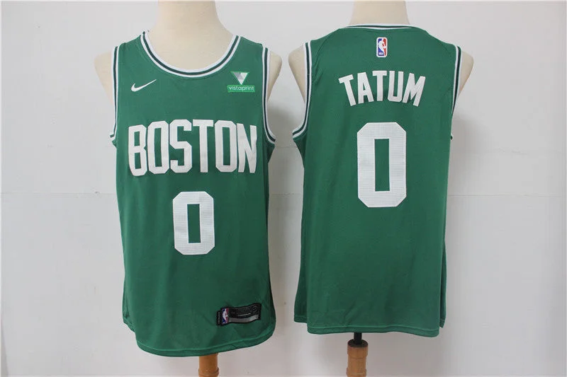 Personalized Basketball Jersey-Celtics 0 Jayson Tatum Green Swingman Basketball Jersey