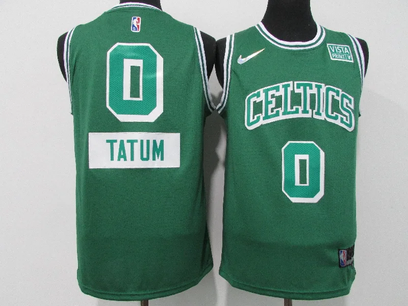 Basketball Jersey For Custom League Apparel-Celtics 0 Jayson Tatum Green Diamond 75th Anniversary City Edition Swingman Basketball Jersey