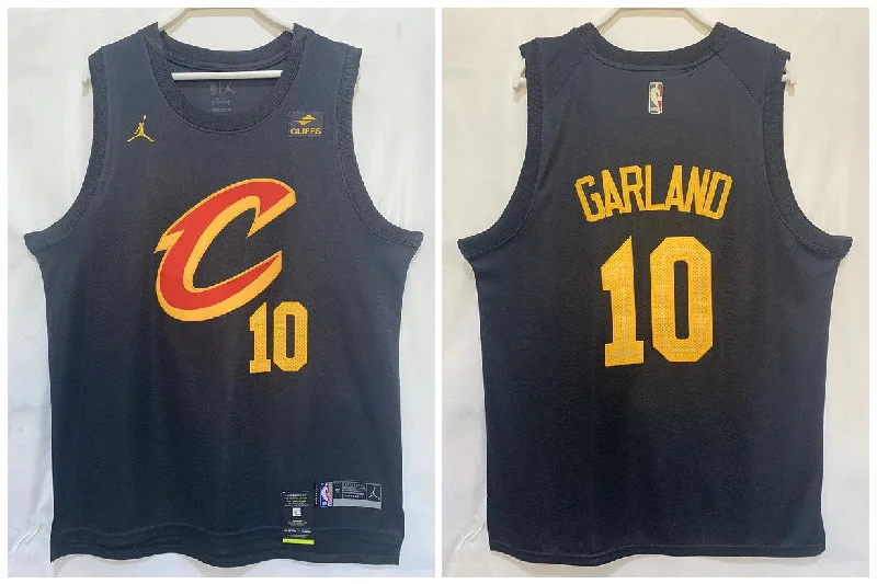 Basketball Jersey For Event Custom Fan Gear-Cavaliers 10 Darius Garland Black 2022-23 Swingman Basketball Jersey