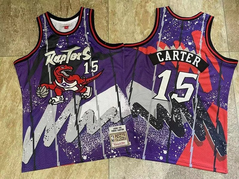 Basketball Jersey With Unique Player Numbering-Raptors 15 Vince Carter Purple 1998-99 Hardwood Classics Basketball Jersey