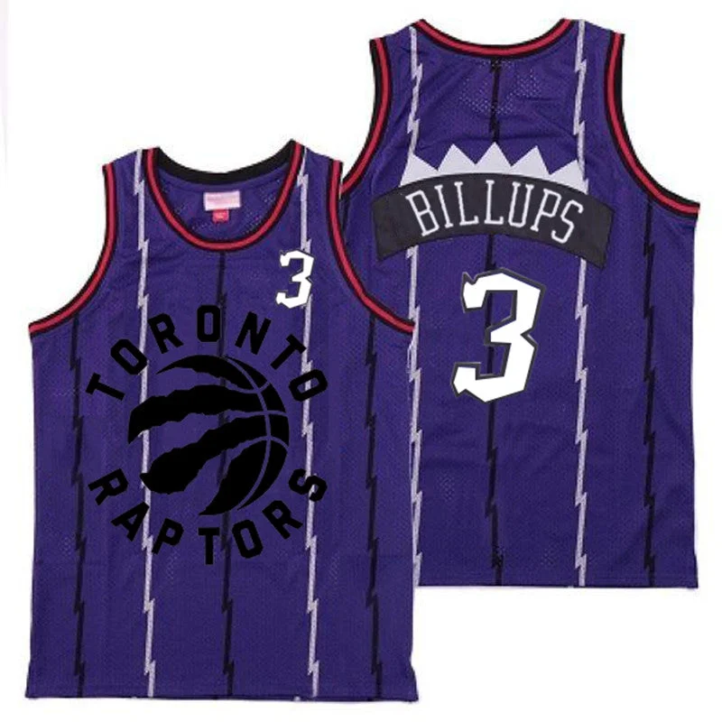 Basketball Jersey For Group And Fan Merchandise-Raptors 3 Chauncey Billups Purple Retro Basketball Jersey