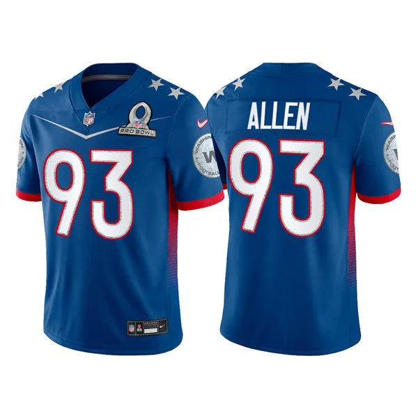 Football Jersey For High School Fan Gear-Men's Washington Football Team #93 Jonathan Allen 2022 Royal Pro Bowl Stitched Jersey