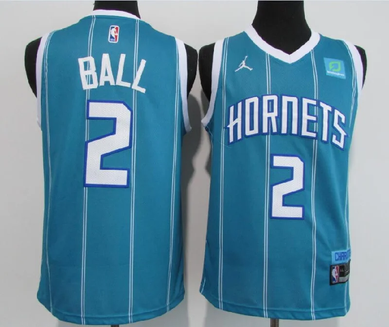 Basketball Jersey With Unique Fabric Options-Hornets 2 LaMelo Ball Blue 2020-21 City Edition Swingman Basketball Jersey