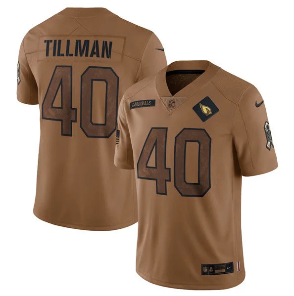 Football Jersey For Fan Club Apparel-Men's Arizona Cardinals #40 Pat Tillman 2023 Brown Salute To Service Limited Football Stitched Jersey