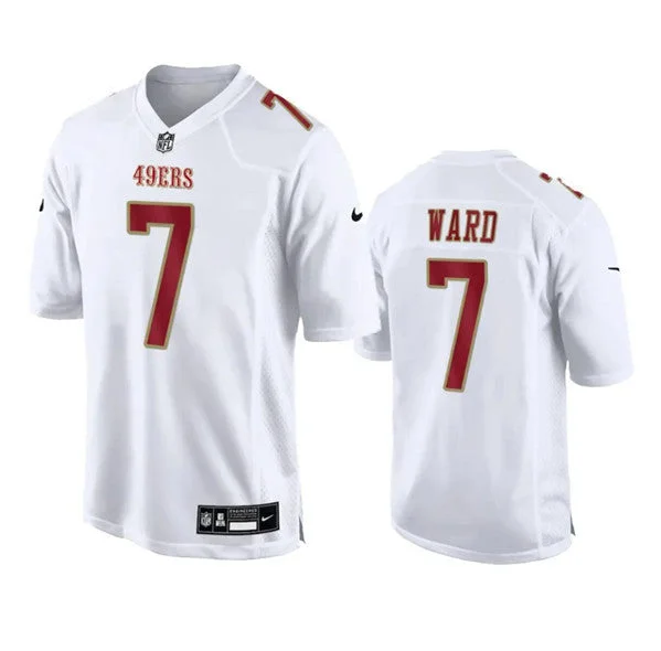 Football Jersey With Unique Fabric Options-Men's San Francisco 49ers #7 Charvarius Ward White Fashion Limited Football Stitched Game Jersey