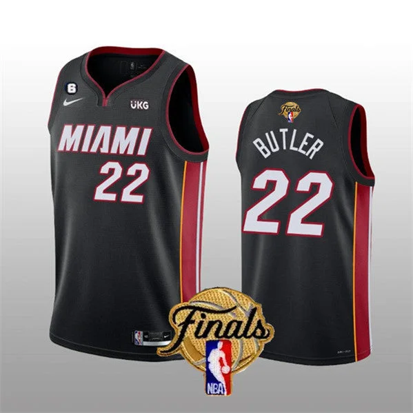 Basketball Jersey For High-Quality Customization-Heat 22 Jimmy Butler Black 2023 Finals NO.6 Patch Swingman Basketball Jersey