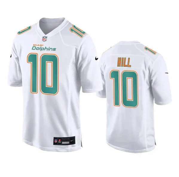 Football Jersey For Sports Fans Apparel-Men's Miami Dolphins #10 Tyreek Hill White Fashion Vapor Untouchable Football Stitched Jersey