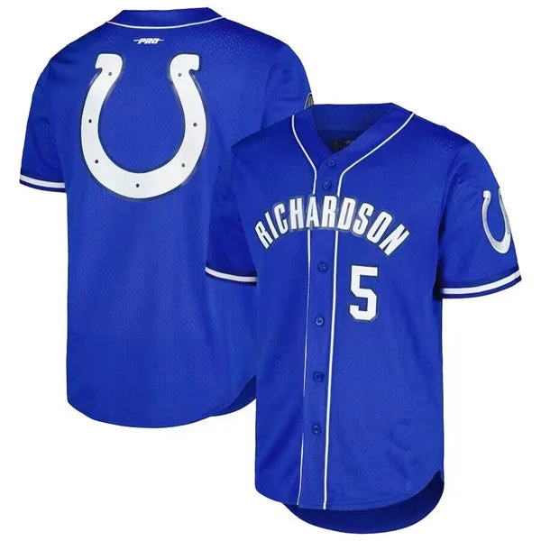 Baseball Jersey For Baseball Leagues-Men's Indianapolis Colts #5 Anthony Richardson Royal Stitched Baseball Jersey