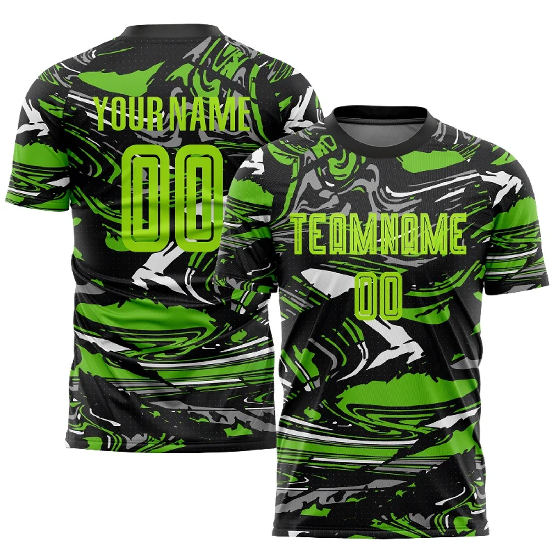 Football Jersey For Football Supporters-Custom Figure Neon Green-Aurora Green Sublimation Soccer Uniform Jersey