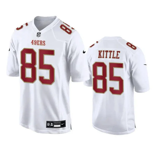 Football Jersey For High-Quality Customization-Men's San Francisco 49ers #85 George Kittle White Fashion Limited Football Stitched Game Jersey