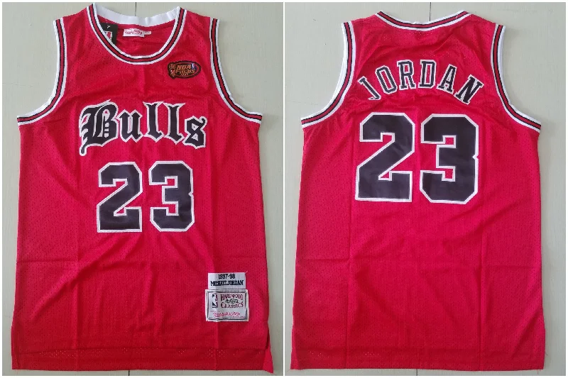 Basketball Jersey For Custom Print Orders-Bulls 23 Michael Jordan Red 1997 Finals Patch 1997-98 Hardwood Classics Basketball Jersey