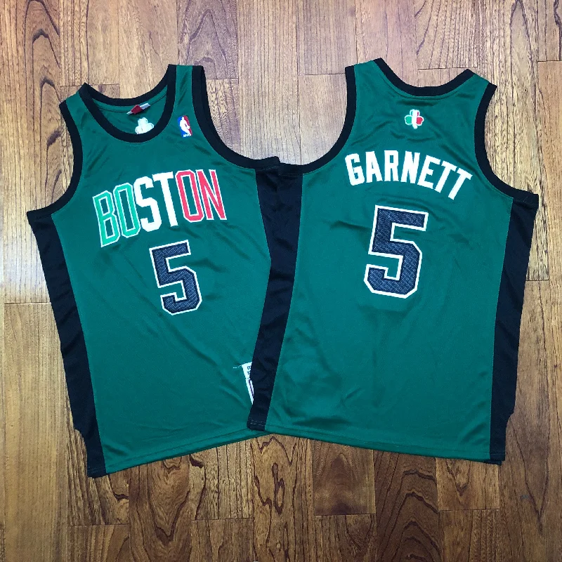 Basketball Jersey For Personalized Numbering-Celtics 5 Kevin Garnett Green 2007 Hardwood Classics Swingman Basketball Jersey