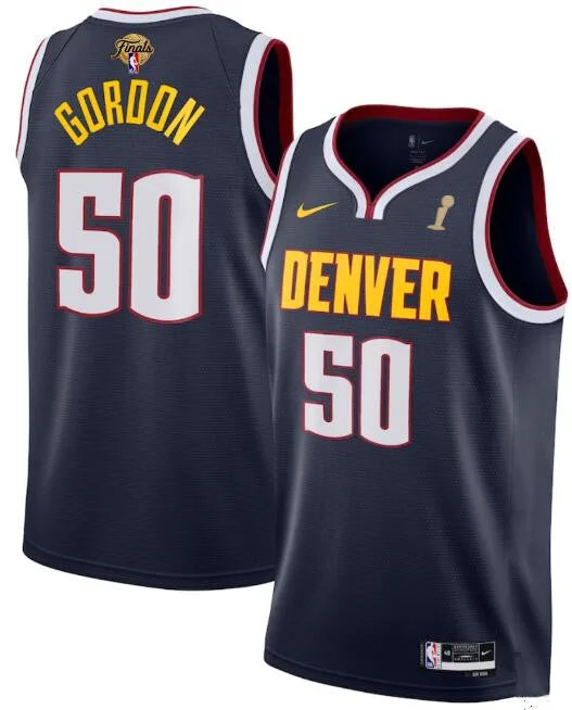 Basketball Jersey For Special School Customization-Nuggets 50 Aaron Gordon Navy 2023 Finals Champions Swingman Basketball Jersey