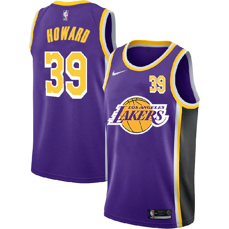 Basketball Jersey For Team Orders-Lakers 39 Dwight Howard Purple 2020-2021 New City Edition Swingman Basketball Jersey