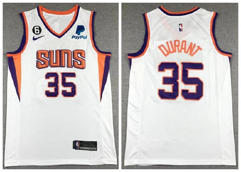 Basketball Jersey For Basketball Supporters-Suns 35 Kevin Durant White City Edition Swingman Basketball Jersey