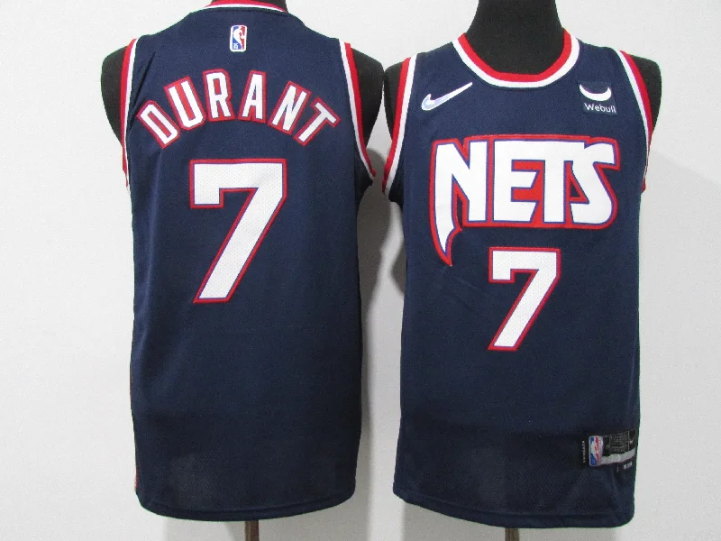 Basketball Jersey For Custom League Apparel-Nets 7 Kevin Durant Navy Diamond 75th Anniversary City Edition Swingman Basketball Jersey