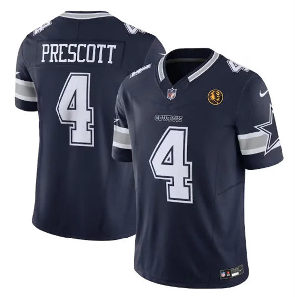 Football Jersey For Alumni Events-Men's Dallas Cowboys #4 Dak Prescott Navy 2023 F.U.S.E. With John Madden Patch Vapor Limited Football Stitched Jersey