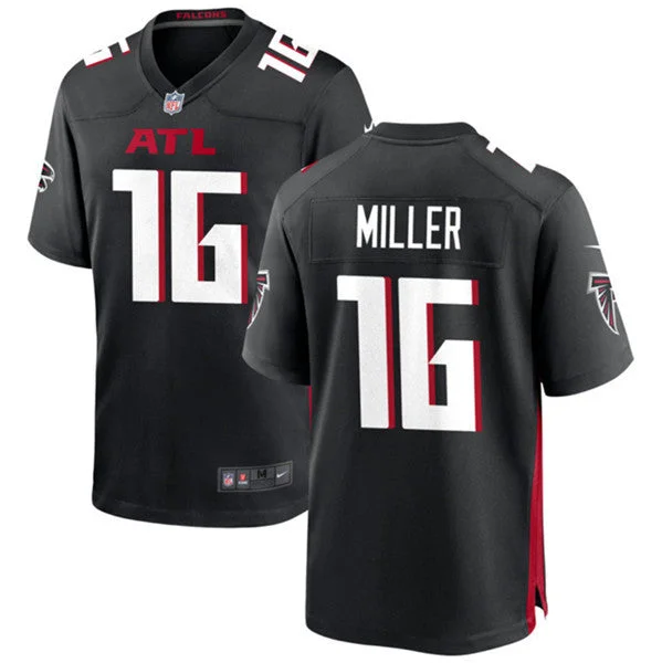 Football Jersey For College And High School Teams-Men's Atlanta Falcons #16 Scott Miller Black Limited Football Stitched Game Jersey