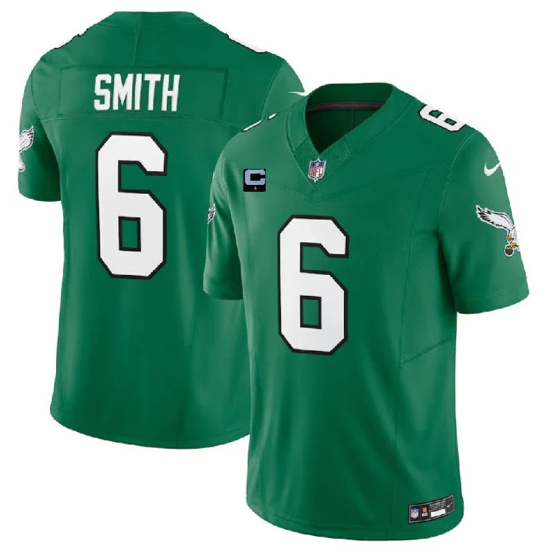 Football Jersey For Customized Fan Wear-Men's Philadelphia Eagles #6 DeVonta Smith Green 2023 F.U.S.E. With 1-Star C Patch Vapor Vapor Untouchable Limited Football Stitched Jersey