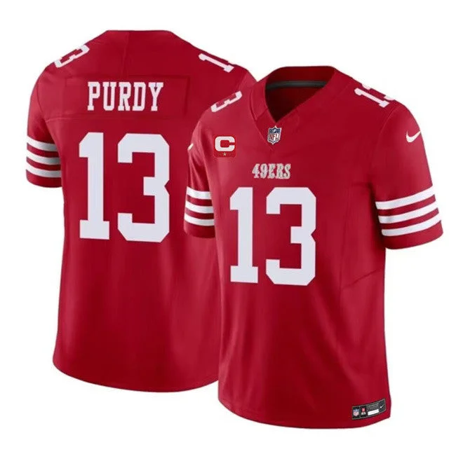 Football Jersey For Special Occasions-Men's San Francisco 49ers #13 Brock Purdy Red 2023 F.U.S.E. With 1-Star C Patch Vapor Untouchable Limited Football Stitched Jersey