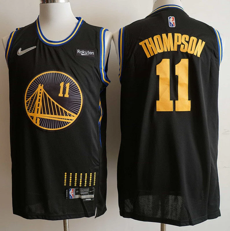 Basketball Jersey For Basketball Gifts-Warriors 11 Klay Thompson Blue Diamond 75th Anniversary City Edition Swingman Basketball Jersey