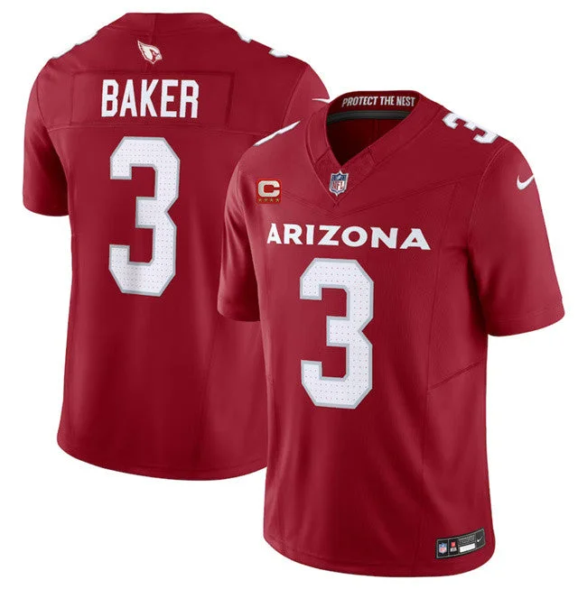 Football Jersey For Custom Embroidered Team Names-Men's Arizona Cardinals #3 Budda Baker Red 2023 F.U.S.E. With 4-Star C Patch Vapor Untouchable F.U.S.E. Limited Football Stitched Jersey