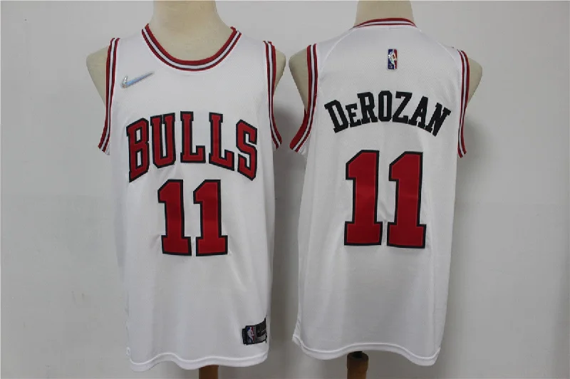 Basketball Jersey With Player Numbers-Bulls 11 DeMar DeRozan White Diamond 75th Anniversary Swingman Basketball Jersey