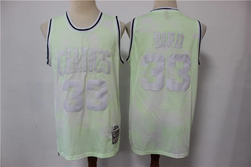 Basketball Jersey For Team Spirit-Celtics 33 Larry Bird Light Green Hardwood Classics Basketball Jersey