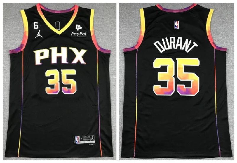 Basketball Jersey For Fan Club Orders-Suns 35 Kevin Durant Black Swingman Basketball Jersey