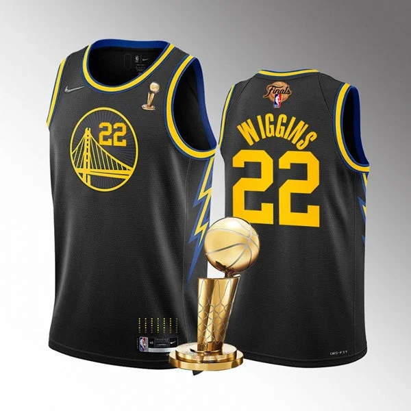 Basketball Jersey For Supporter Event Gear-Warriors 22 Andrew Wiggins Black 2022 Finals Champions Swingman Basketball Jersey