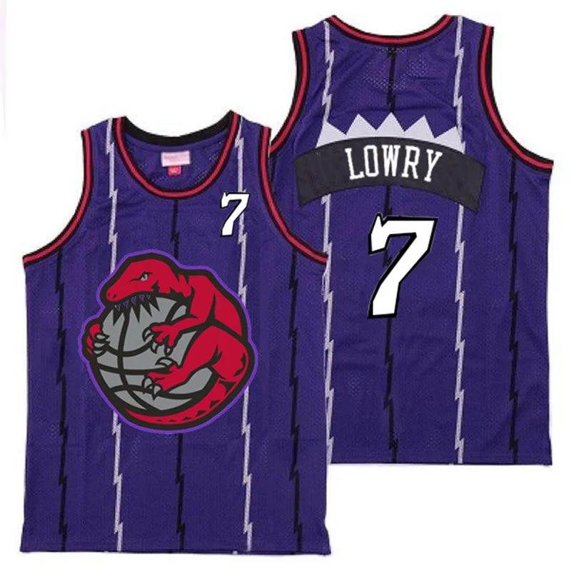 Basketball Jersey For Basketball Players And Fans-Raptors 7 Kyle Lowry Purple Retro Basketball Jerseys