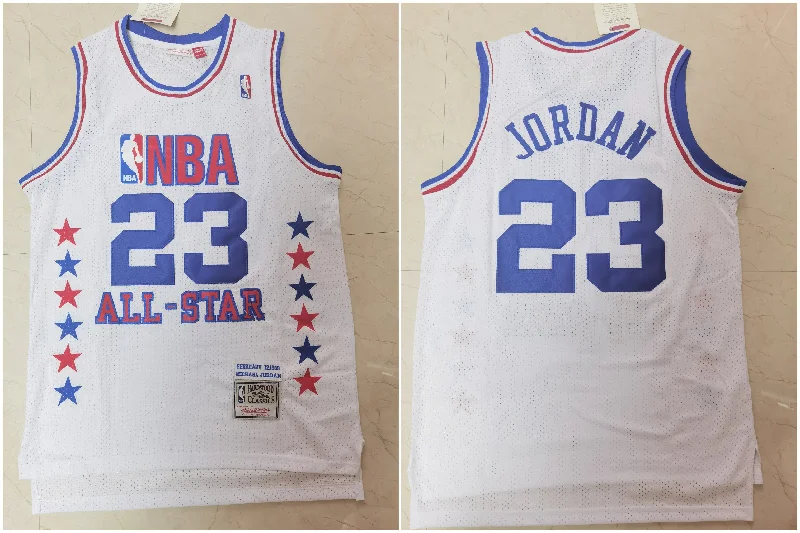 Basketball Jersey For Team Celebration Merchandise-Bulls 23 Michael Jordan White 1989 All-Star Hardwood Classics Basketball Jersey