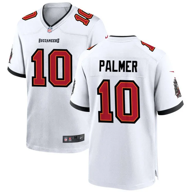 Football Jersey With Comfortable Fit-Men's Tampa Bay Buccaneers #10 Trey Palmer White Football Stitched Game Jersey