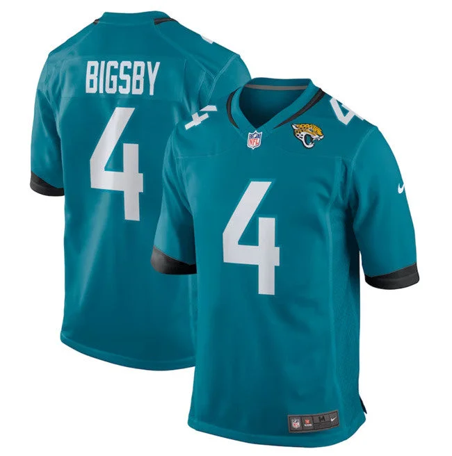 Football Jersey For Team Spirit-Men's Jacksonville Jaguars #4 Tank Bigsby Teal Football Stitched Jersey