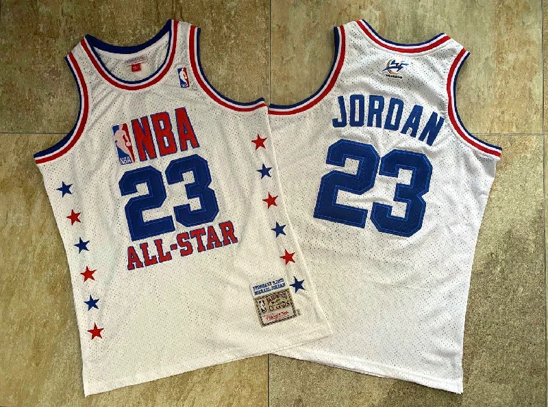 Basketball Jersey For Custom Fan Apparel Sales-Bulls 23 Michael Jordan White 2003 All-Star Hardwood Classics Basketball Jersey