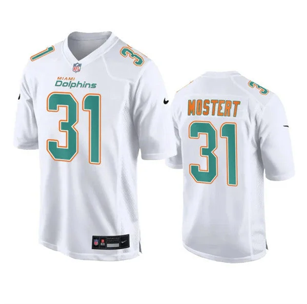 Football Jersey For Special Edition Designs-Men's Miami Dolphins #31 Raheem Mostert White Fashion Vapor Untouchable Football Stitched Jersey