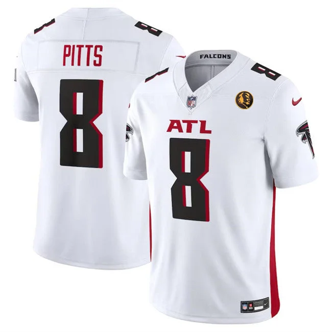 Football Jersey For Sale-Men's Atlanta Falcons #8 Kyle Pitts White 2023 F.U.S.E. With John Madden Patch Vapor Limited Football Stitched Jersey