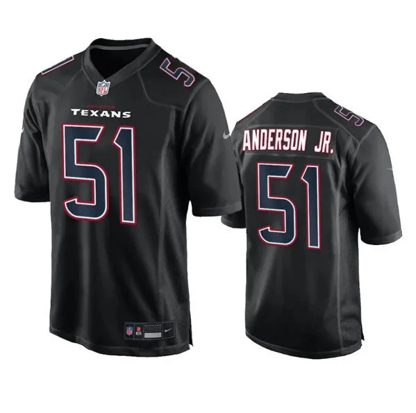 Football Jersey For Special Edition Custom Prints-Men's Houston Texans #51 Will Anderson Jr. Black Fashion Vapor Untouchable Limited Football Stitched Jersey