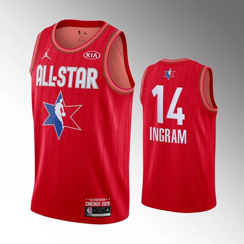 Basketball Jersey For Personalized Team Wear-Lakers 14 Brandon Ingram Red 2020 All-Star Jordan Brand Swingman Basketball Jersey