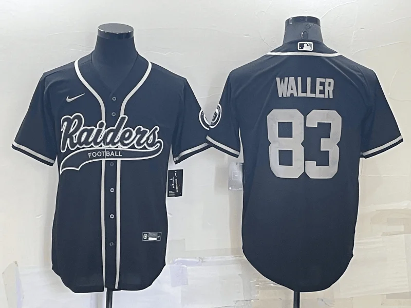 Baseball Jersey For Personalized Custom Team Gear-Men's Las Vegas Raiders #83 Darren Waller Black Stitched Cool Base Baseball Jersey