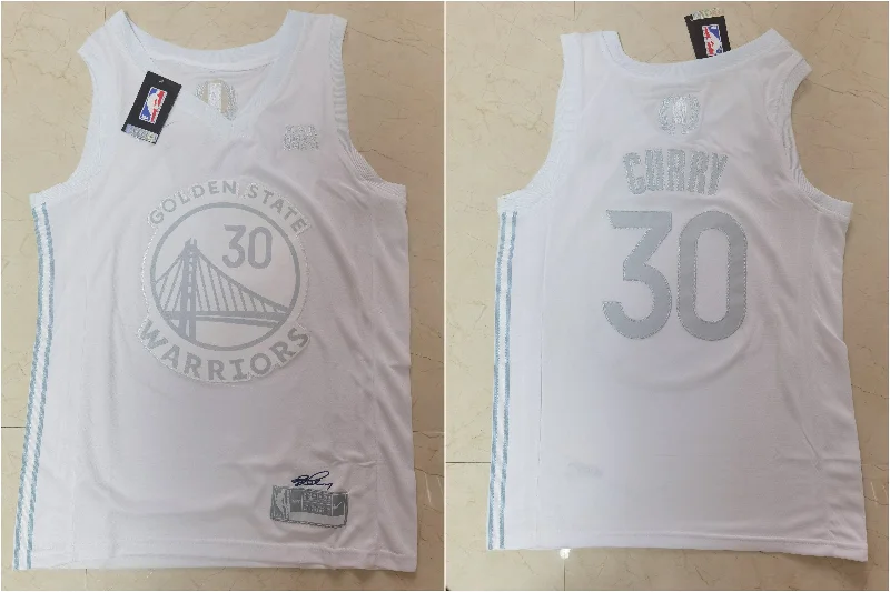 Basketball Jersey For Special Promotions-Warriors 30 Stephen Curry White Swingman MVP Basketball Jersey