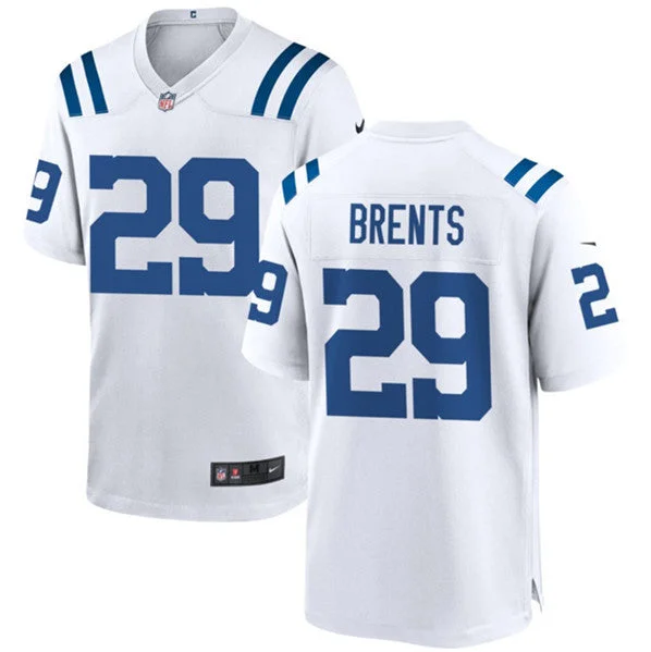 Football Jersey For Game Day Gear-Men's Indianapolis Colts #29 JuJu Brents White Football Stitched Game Jersey