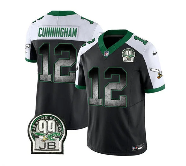 Football Jersey For Football Fans-Men's Philadelphia Eagles #12 Randall Cunningham Black/White 2023 F.U.S.E. Throwback Vapor Untouchable Limited Football Stitched Jersey