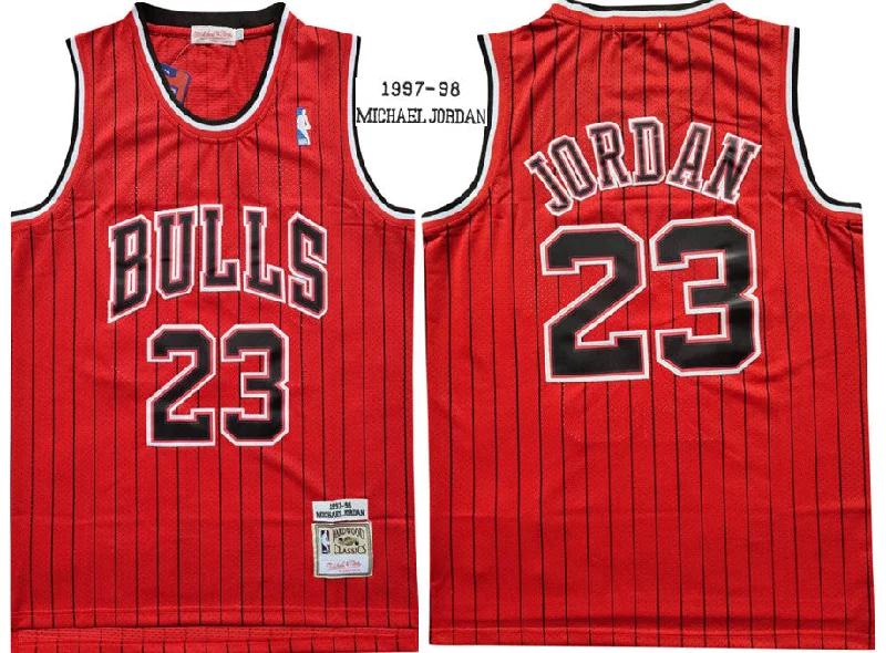 Basketball Jersey For Game Day Gear-Bulls 23 Michael Jordan Red 1997-98 Hardwood Classics Basketball Jersey