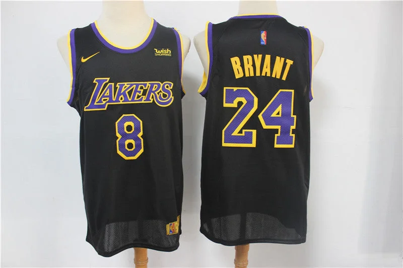 Basketball Jersey For Special Promotions-Lakers 8 & 24 Kobe Bryant Black 2021 Earned Edition Swingman Basketball Jersey