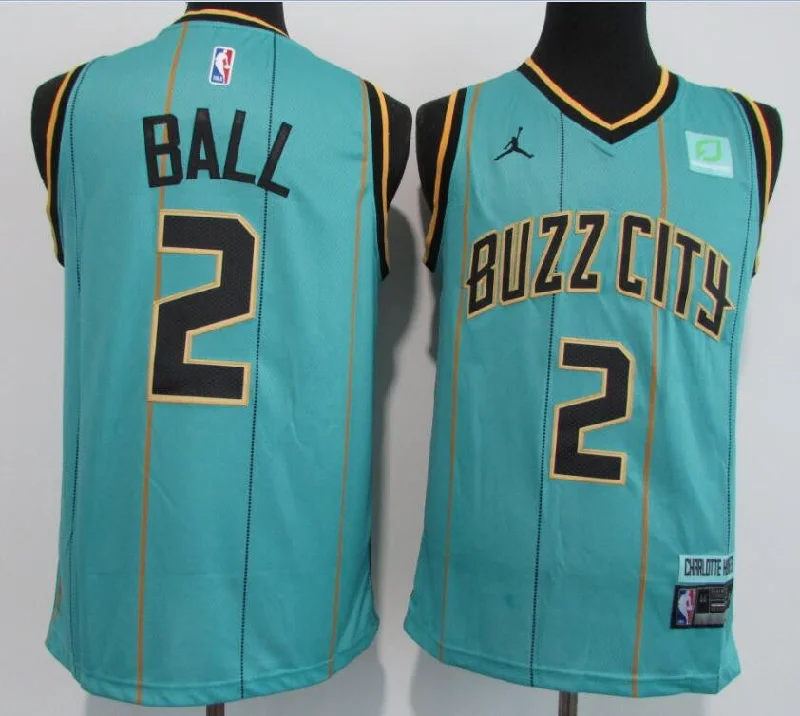 Basketball Jersey For Youth Basketball Leagues-Hornets 2 LaMelo Ball Teal 2020-21 City Edition Swingman Basketball Jersey