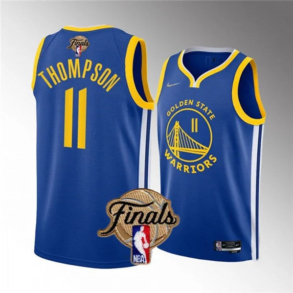 Basketball Jersey For Softball And Basketball Clubs-Warriors 11 Klay Thompson Blue 2022 Finals Swingman Basketball Jersey